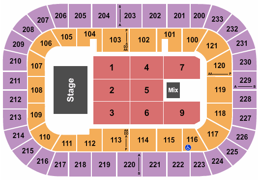 Bon Secours Wellness Arena MercyMe Seating Chart